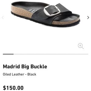 Birkenstock Black Leather Sandals